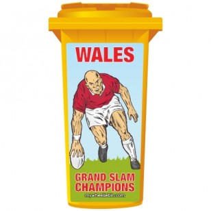 Wales Grand Slam Champions Wheelie Bin Sticker Panel